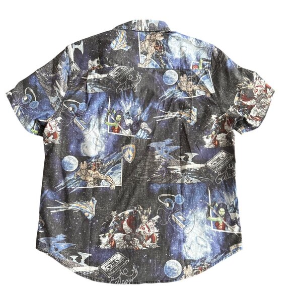 Marvel X Reyn Spooner Guardians Of The Galaxy Aloha Shirt Short Sleeve Button-Do - Picture 4 of 5